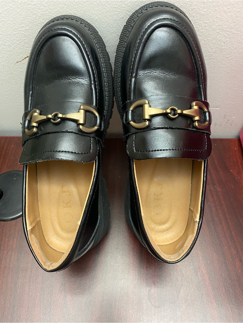 Black Platform Chunky Loafers